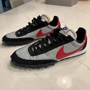 Nike Waffle Racer.  Size 10.5.  Black/Grey/Red.  Excellent condition.